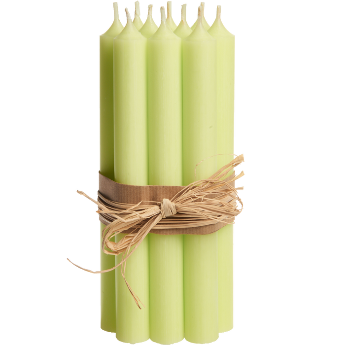 Pastel Green, Tall Dinner Candles