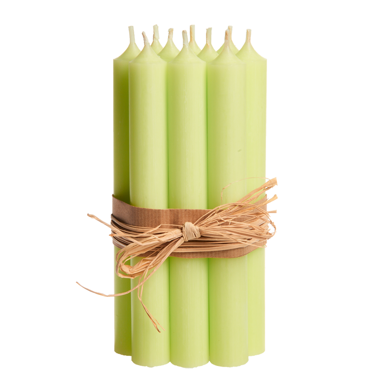 P20 Pastel Green, Regular Dinner Candles