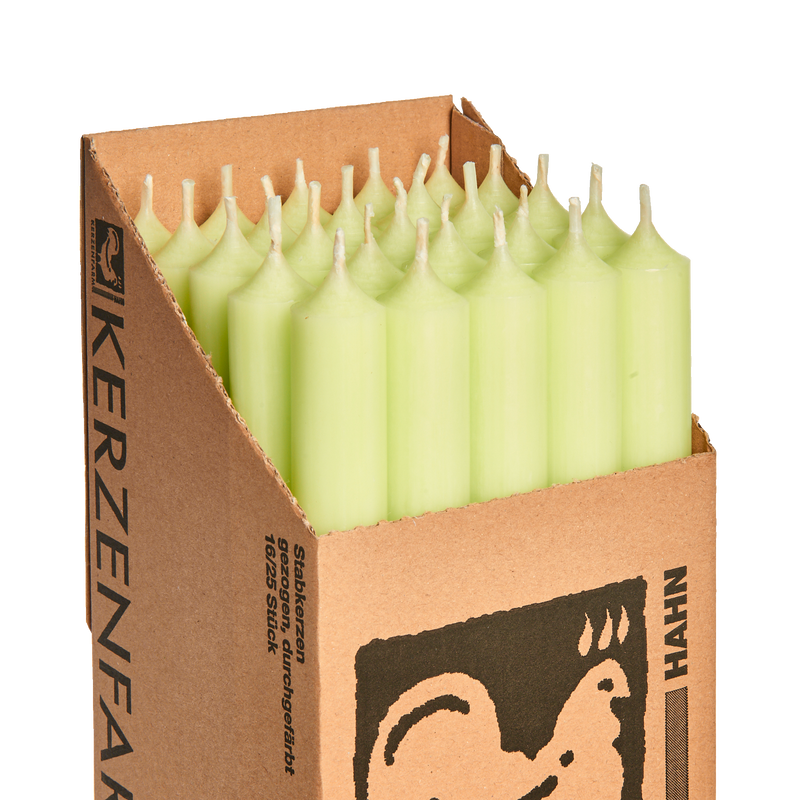 P20 Pastel Green, Regular Dinner Candles