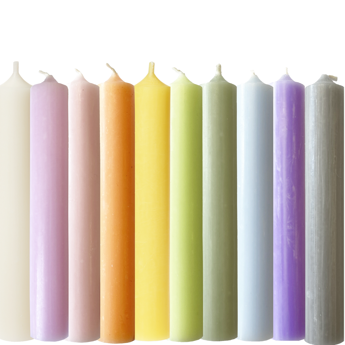 Dinner Candles, Regular x 10 Pastel Mix — Plaristo of Rye