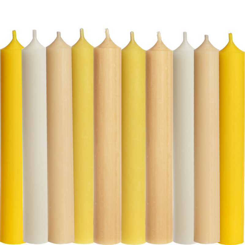 Dinner Candles, Regular x 10 Sunshine Mix